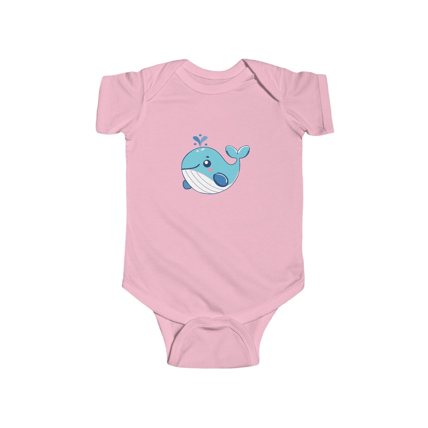 Baby Bodysuit - Cute Blue Whale Infant Onesie