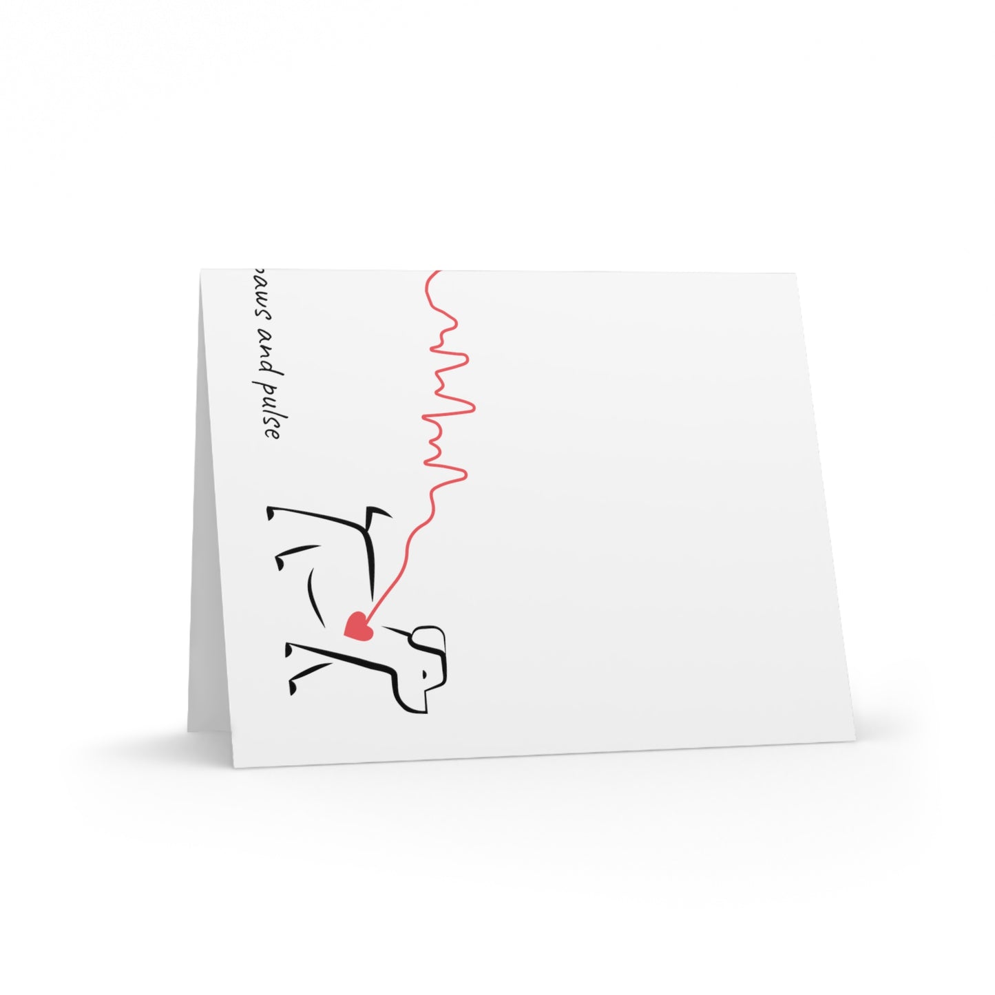 Greeting Cards — "Paws and Pulse" Dog Heartbeat Notecard Set (8/16/24 pcs)