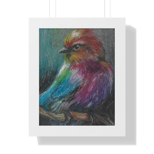 Colorful Songbird Framed Poster — Vibrant Bird Art Print