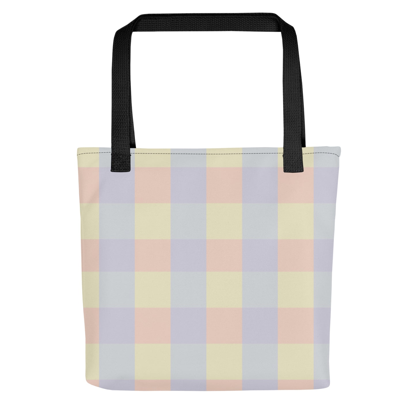 Just Color all-over print everyday tote bag, wearable color study collection, front view