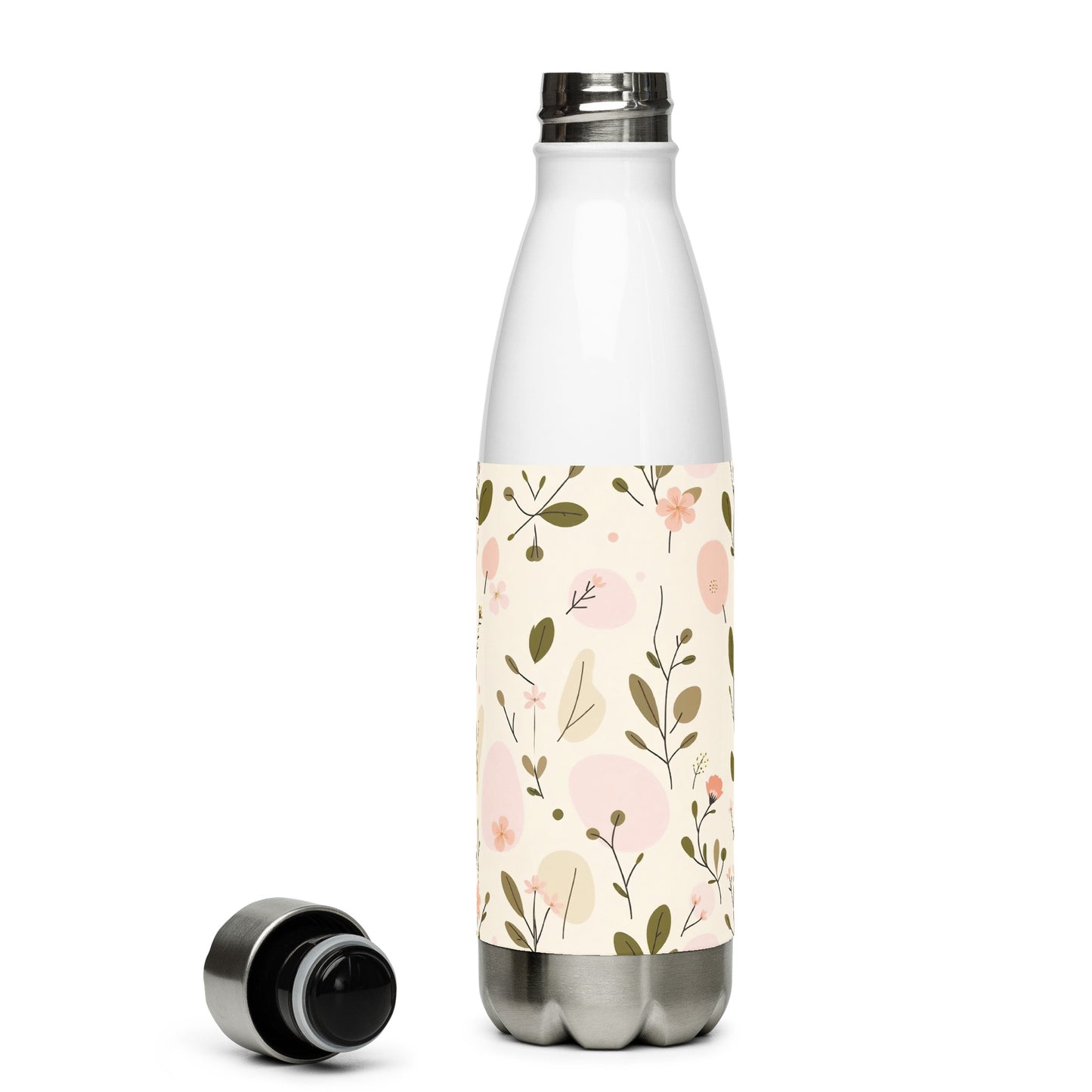 Women's printed Soft Bloom water bottle with flower and branch pattern — MWL My Wish List