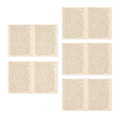 Vintage Handwritten  love Letter Greeting Cards — 5-Pack Blank Note Cards