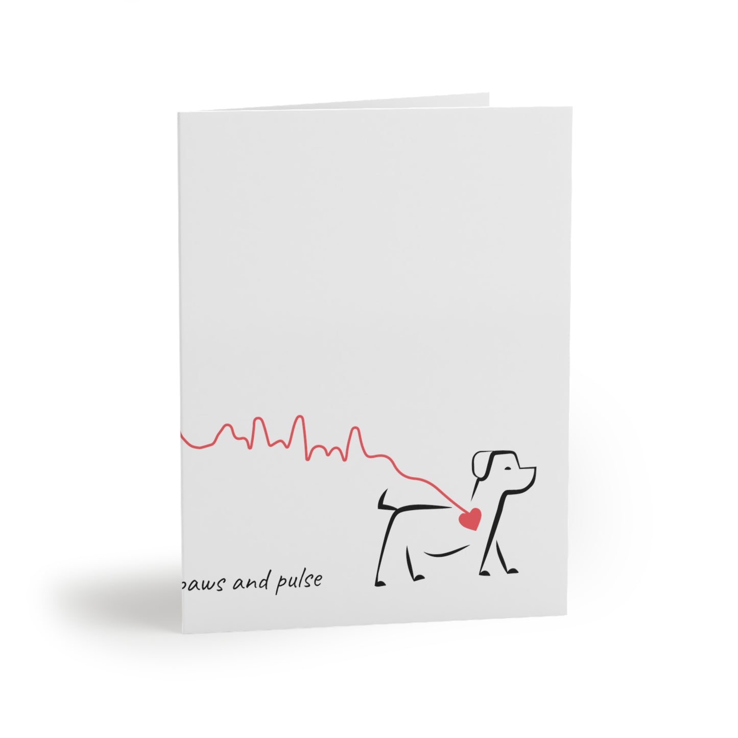 Greeting Cards — "Paws and Pulse" Dog Heartbeat Notecard Set (8/16/24 pcs)