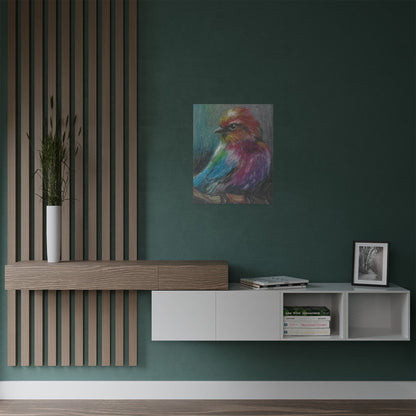 Satin Poster — Colorful Pastel Bird Art Print