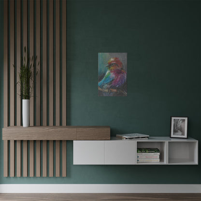 Satin Poster — Colorful Pastel Bird Art Print