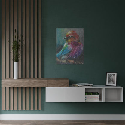 Satin Poster — Colorful Pastel Bird Art Print