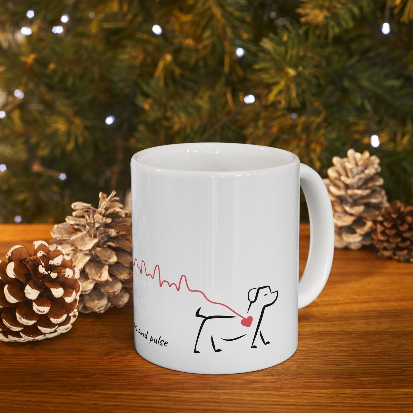 Dog Lover Mug — "Bound by Paws and Pulse" Ceramic Coffee Cup (11oz/15oz)