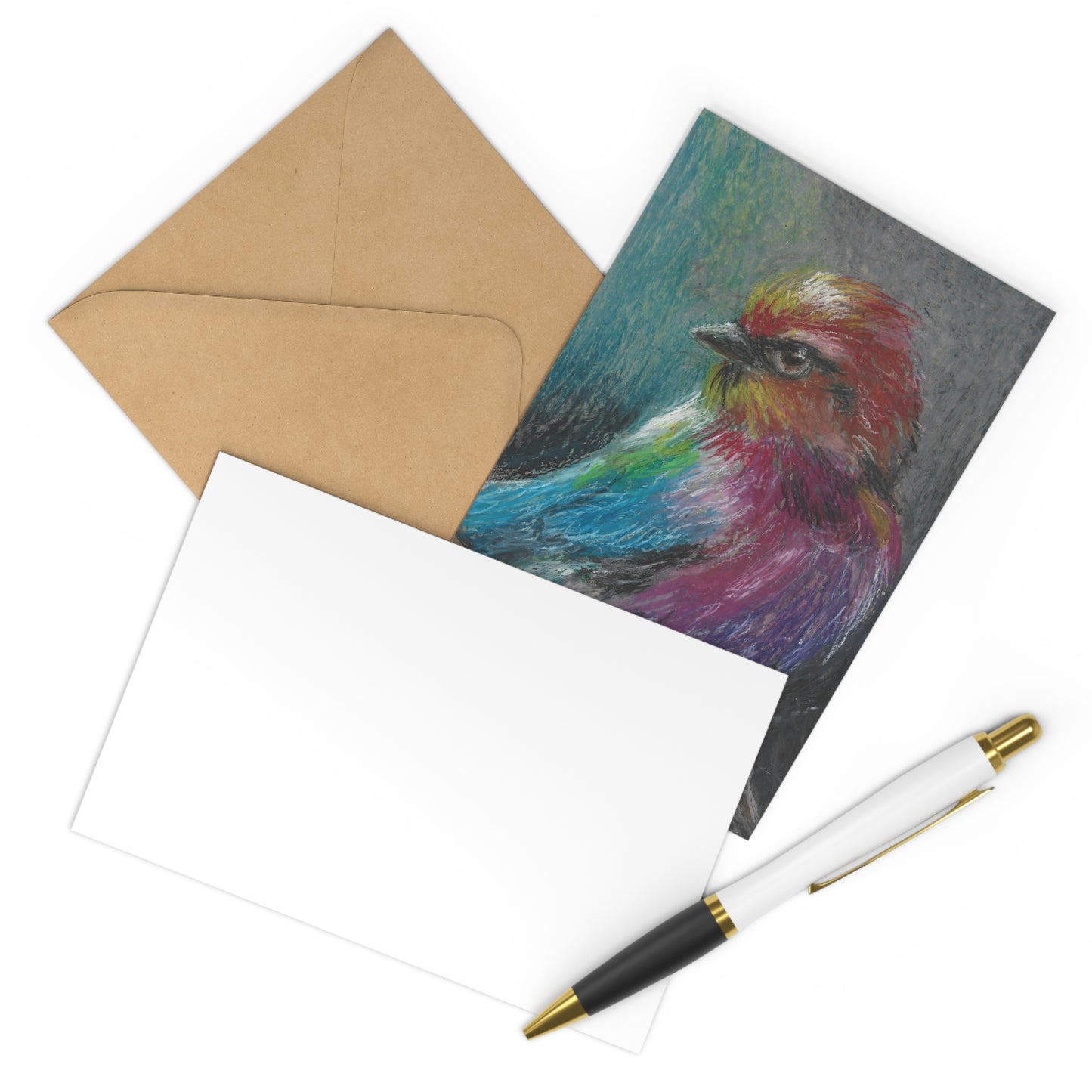 Bird Art Postcard Set — 7 Colorful Hand-Drawn Bird Postcards