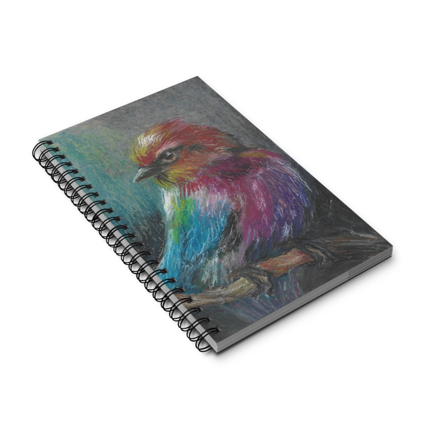 Colorful Bird Spiral Journal — Rainbow Songbird Notebook for Artists & Nature Lovers