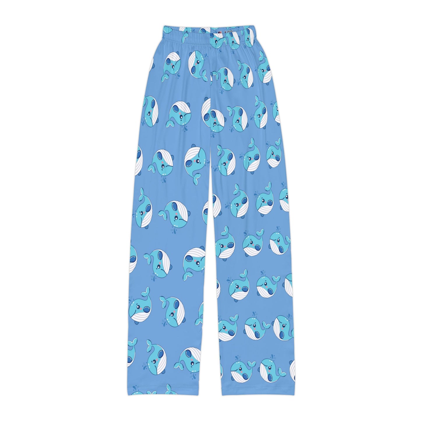 Kids Whale Print Lounge Pants — Cute Blue All-Over-Print Pajama Bottoms