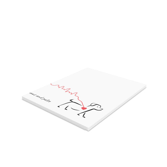 Greeting Cards — "Paws and Pulse" Dog Heartbeat Notecard Set (8/16/24 pcs)