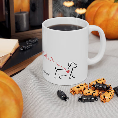 Dog Lover Mug — "Bound by Paws and Pulse" Ceramic Coffee Cup (11oz/15oz)