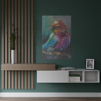 Satin Poster — Colorful Pastel Bird Art Print