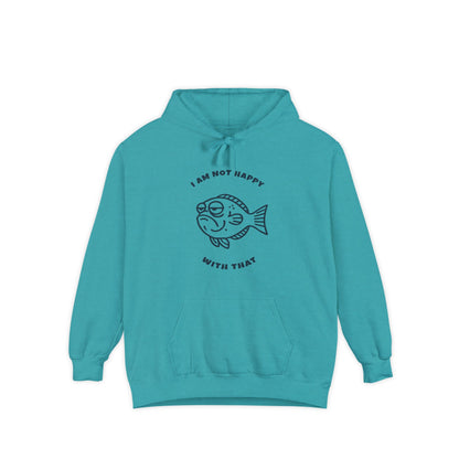 Hoodie — "I Am Not Happy With That" Grumpy Fish Graphic Hoodie
