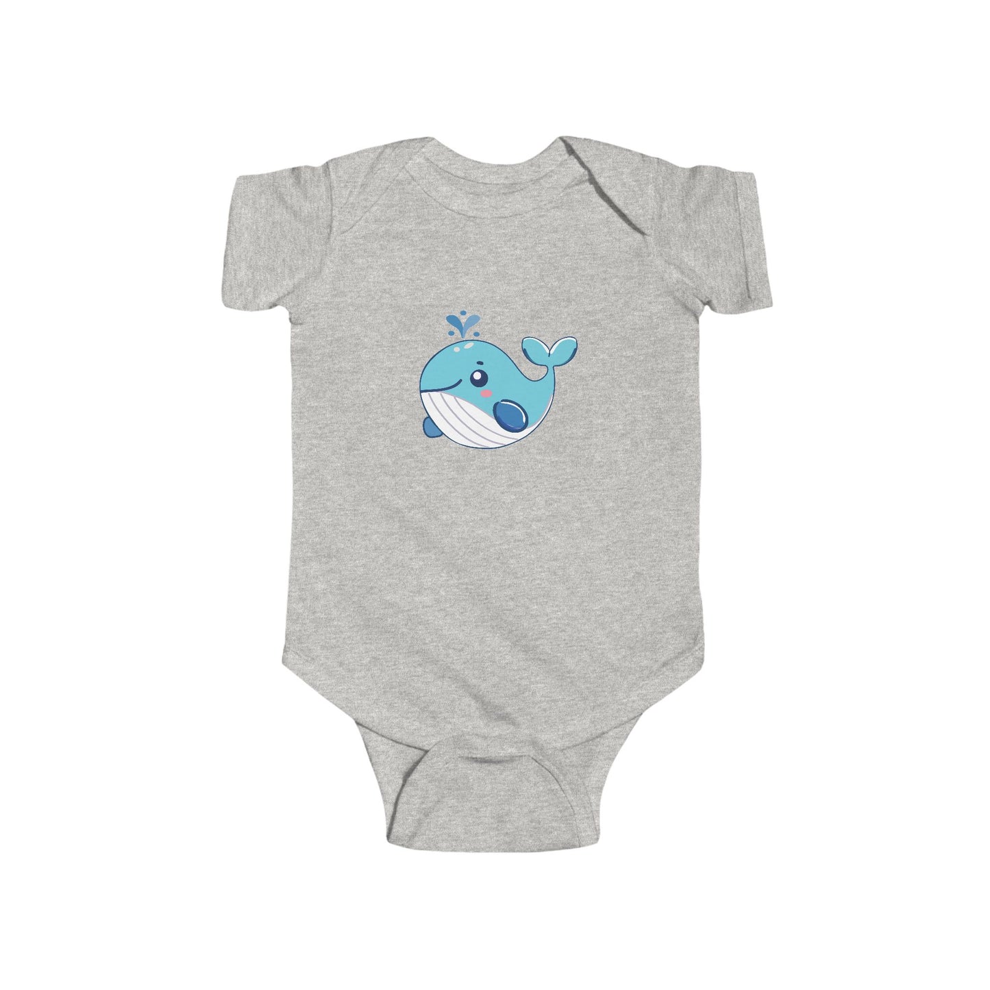 Baby Bodysuit - Cute Blue Whale Infant Onesie