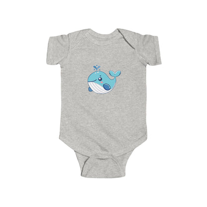 Baby Bodysuit - Cute Blue Whale Infant Onesie
