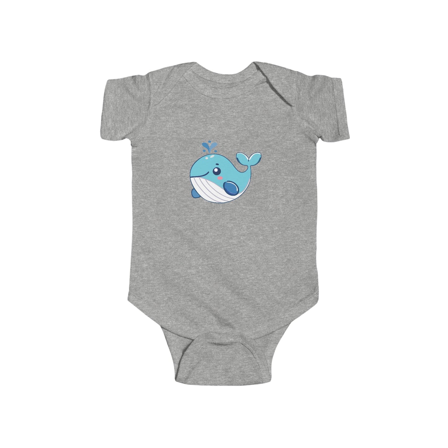 Baby Bodysuit - Cute Blue Whale Infant Onesie