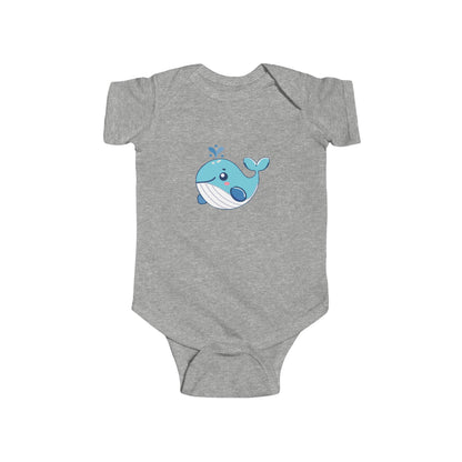 Baby Bodysuit - Cute Blue Whale Infant Onesie