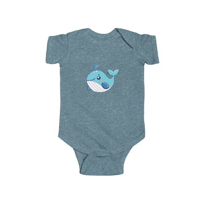 Baby Bodysuit - Cute Blue Whale Infant Onesie