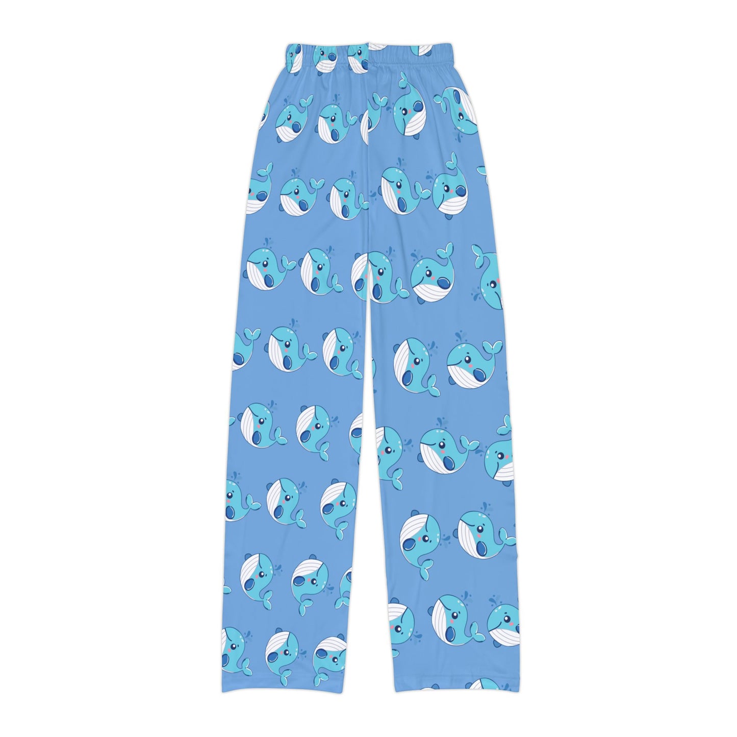 Kids Whale Print Lounge Pants — Cute Blue All-Over-Print Pajama Bottoms
