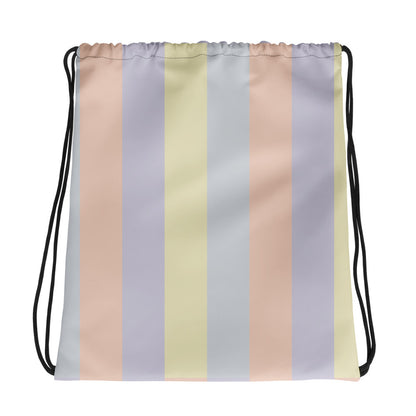 Just Color all-over print drawstring bag, wearable color study collection, back view