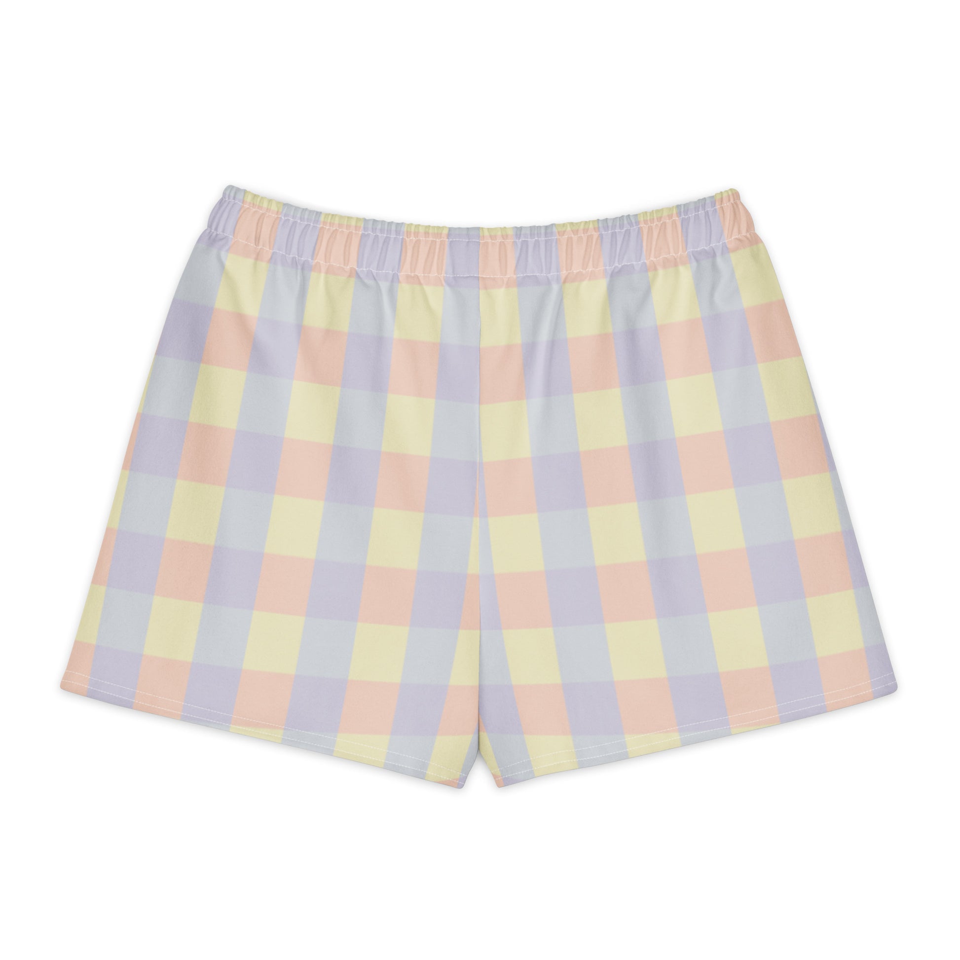 ust Color pastel print cotton shorts, wearable color study collection, back view