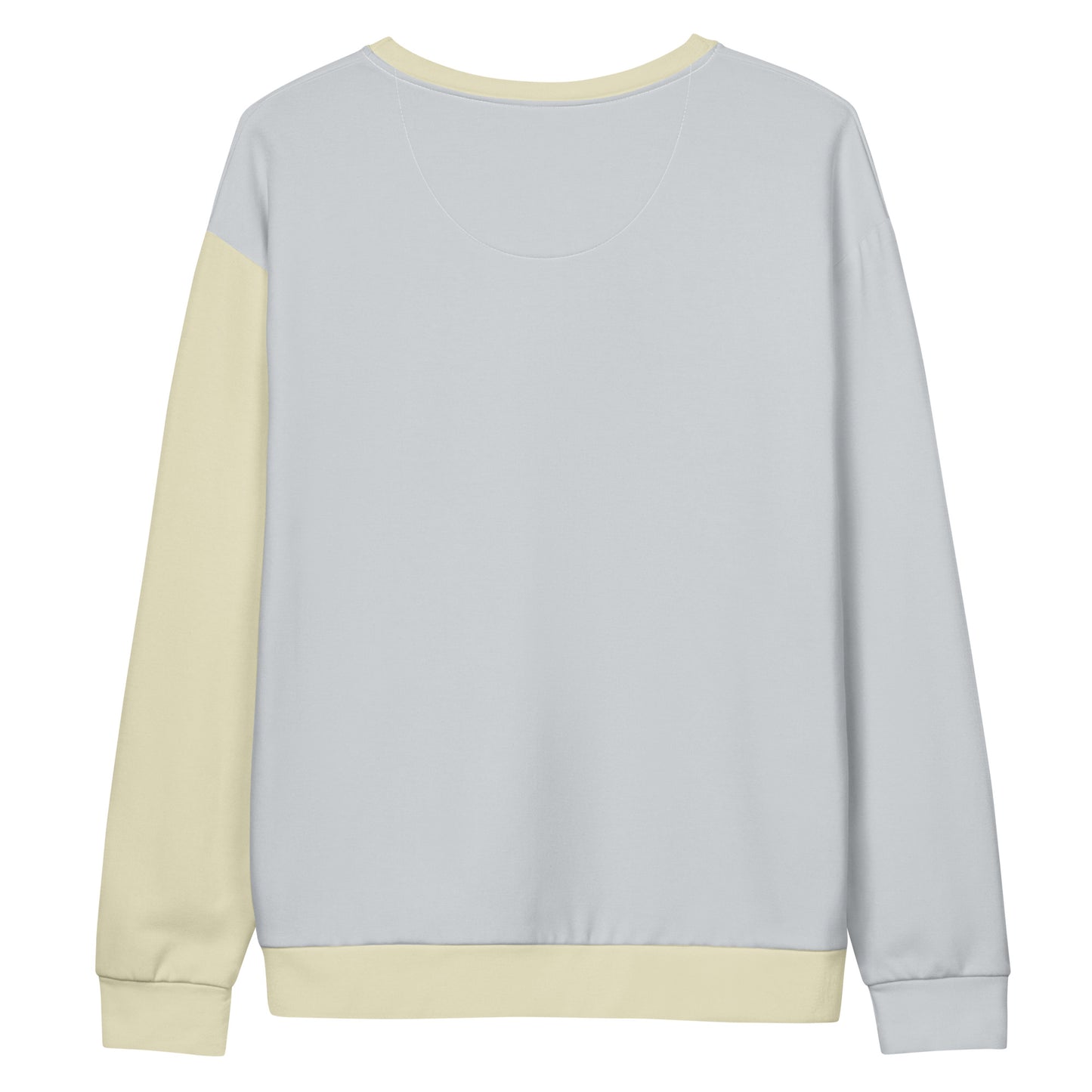 Unisex cotton sweatshirt in wearable color study collection, Back View