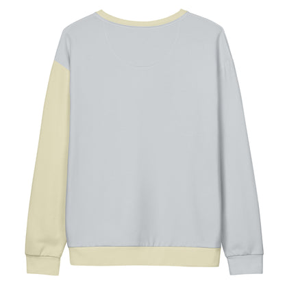 Unisex cotton sweatshirt in wearable color study collection, Back View