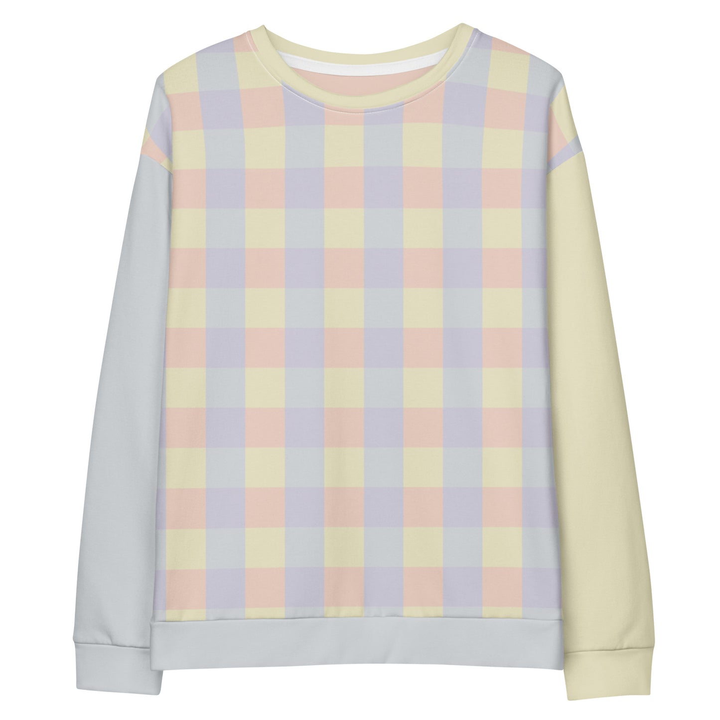Unisex cotton sweatshirt in wearable color study collection, front design