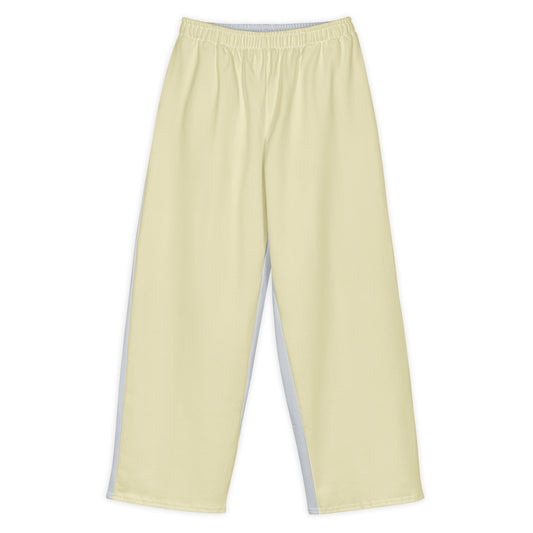 Just Color unisex wide-leg pants. Front view.