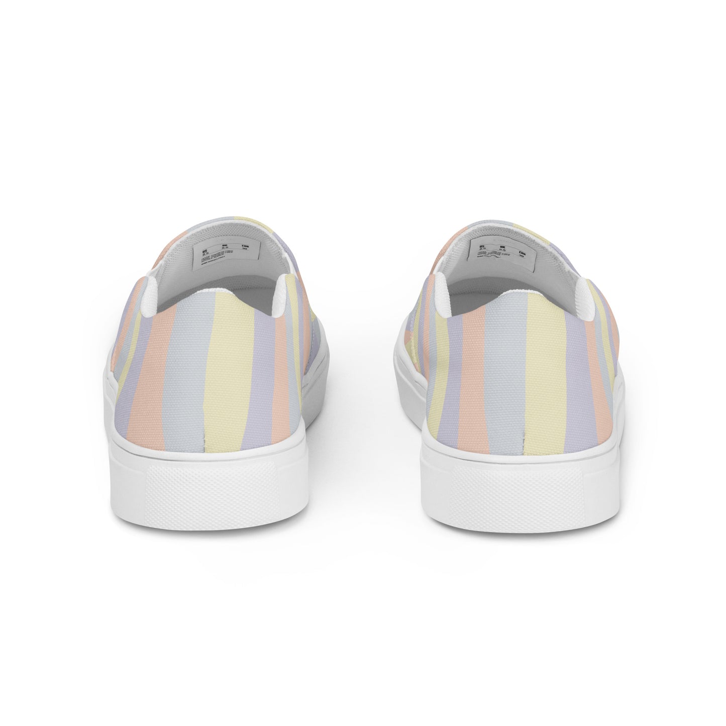 Pastel print slip-on canvas shoes