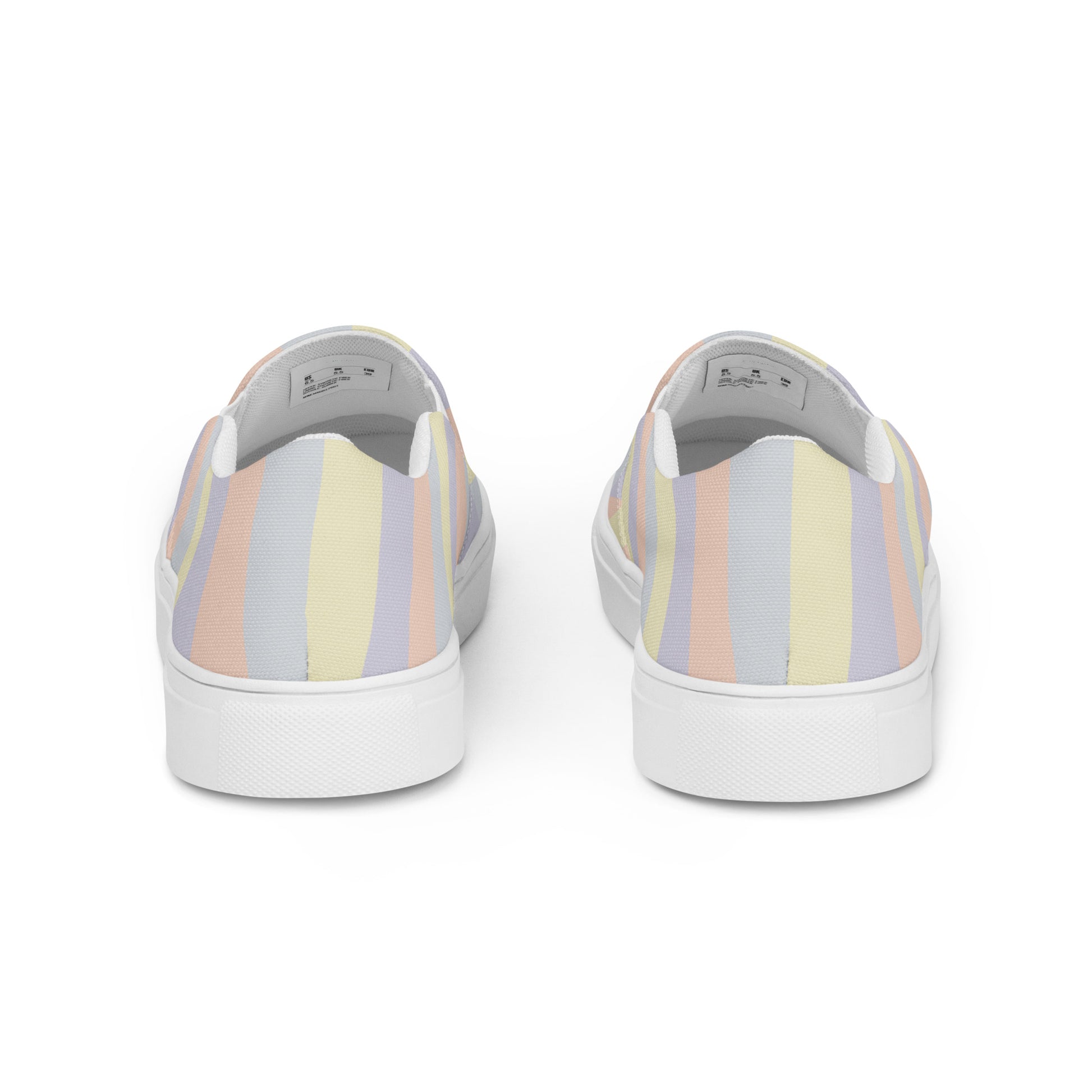 Pastel print slip-on canvas shoes