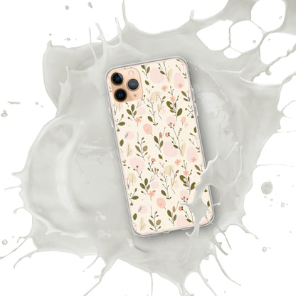 Transparent iPhone case with Soft Bloom all-over floral design — Made With Love by MWL