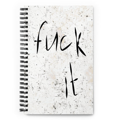 F*ck It dot grid spiral notebook with soft-touch cover