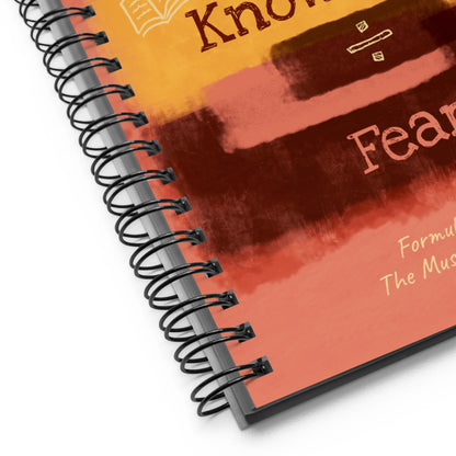 Close-up detail of the Formula No. 9 Creativity spiral notebook