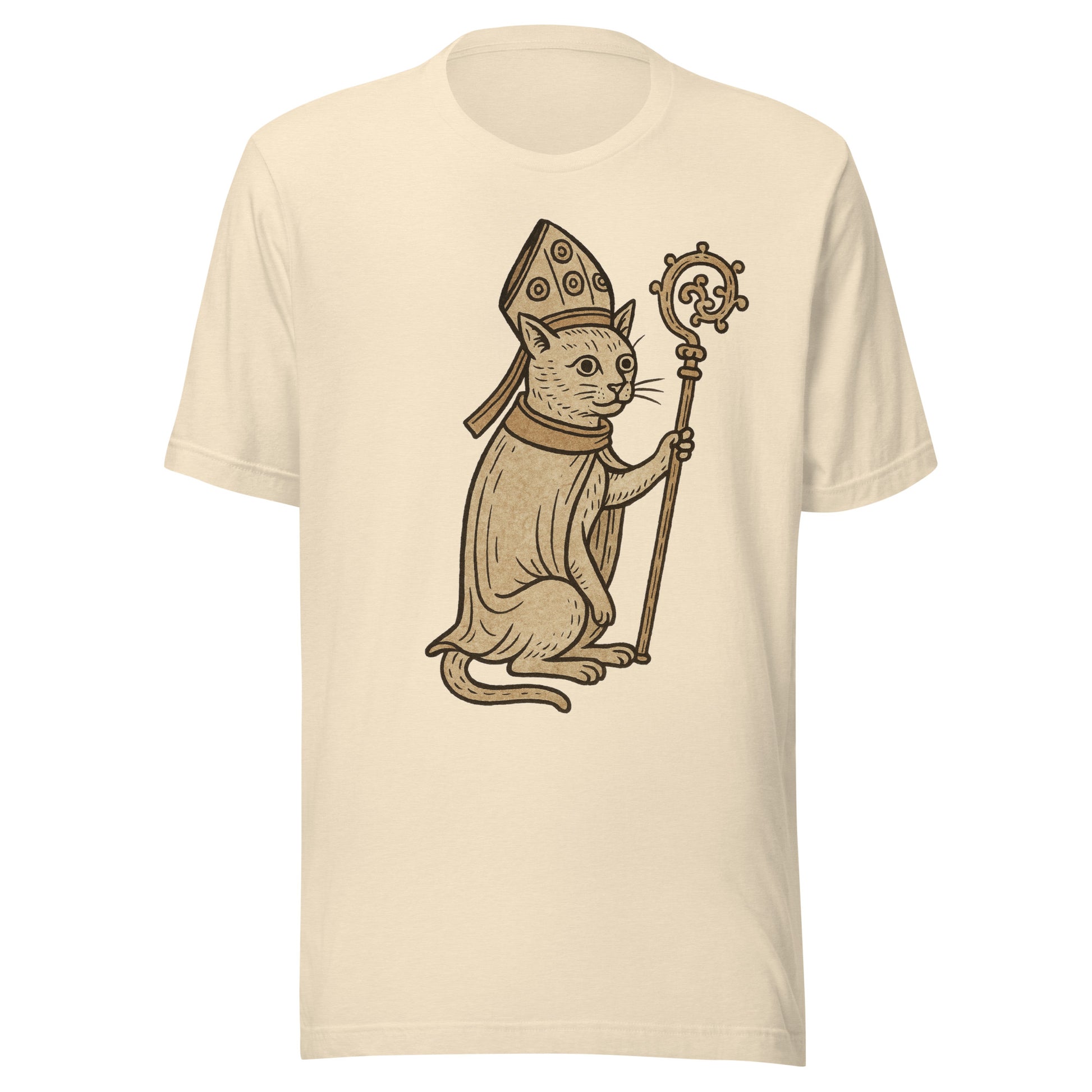 ope Cat medieval illustration unisex t-shirt — front view