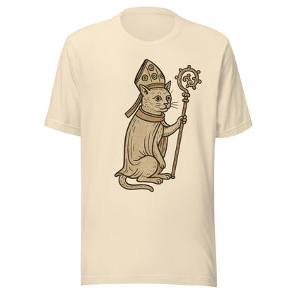 ope Cat medieval illustration unisex t-shirt — front view