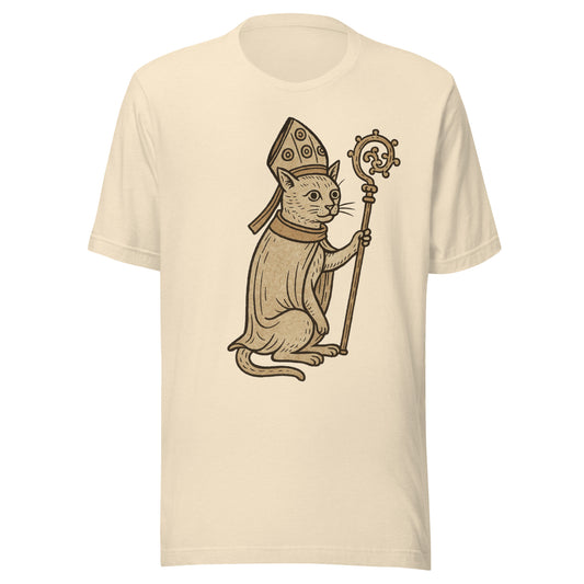 ope Cat medieval illustration unisex t-shirt — front view