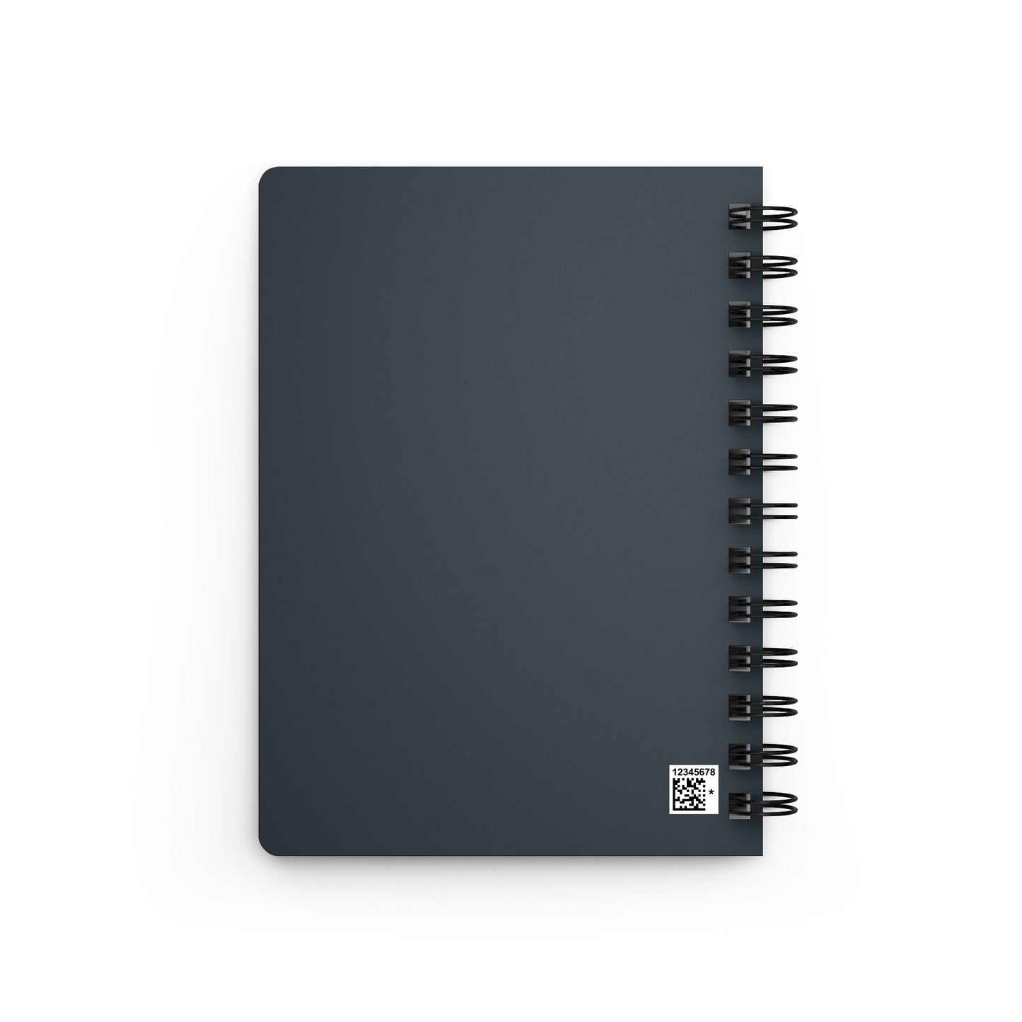 Compact spiral journal with Lena Kloper art cover — deep blue rainy waterfront scene, 150 lined pages