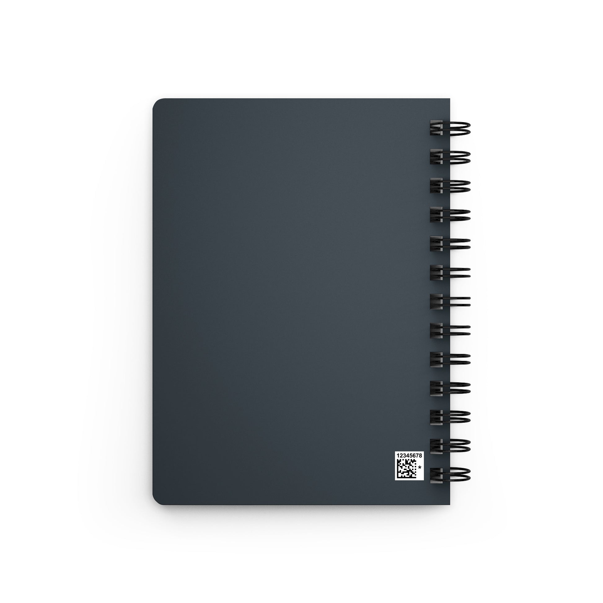 Compact spiral journal with Lena Kloper art cover — deep blue rainy waterfront scene, 150 lined pages